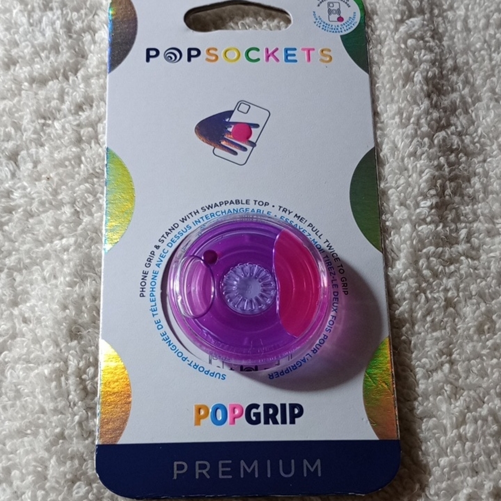PopSocket PopGrip in Pink and Purple